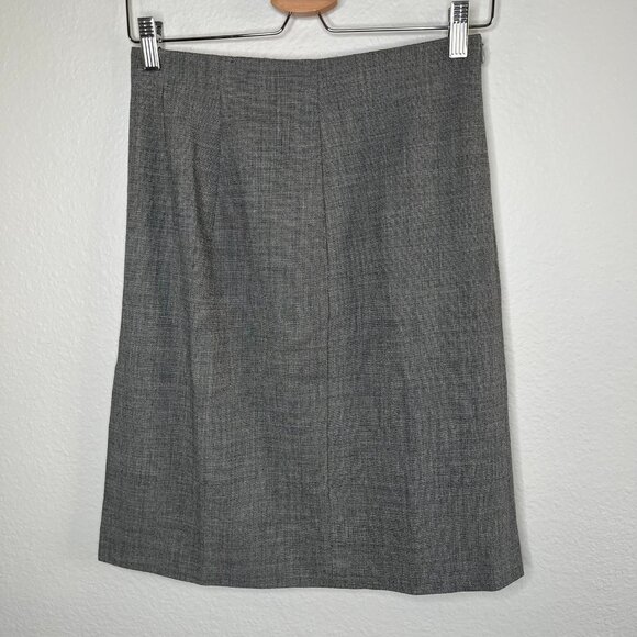 i Blues Womens Gray size zip Italian Wool Blend Skirt Size 40 Italian 6 US - Picture 7 of 12